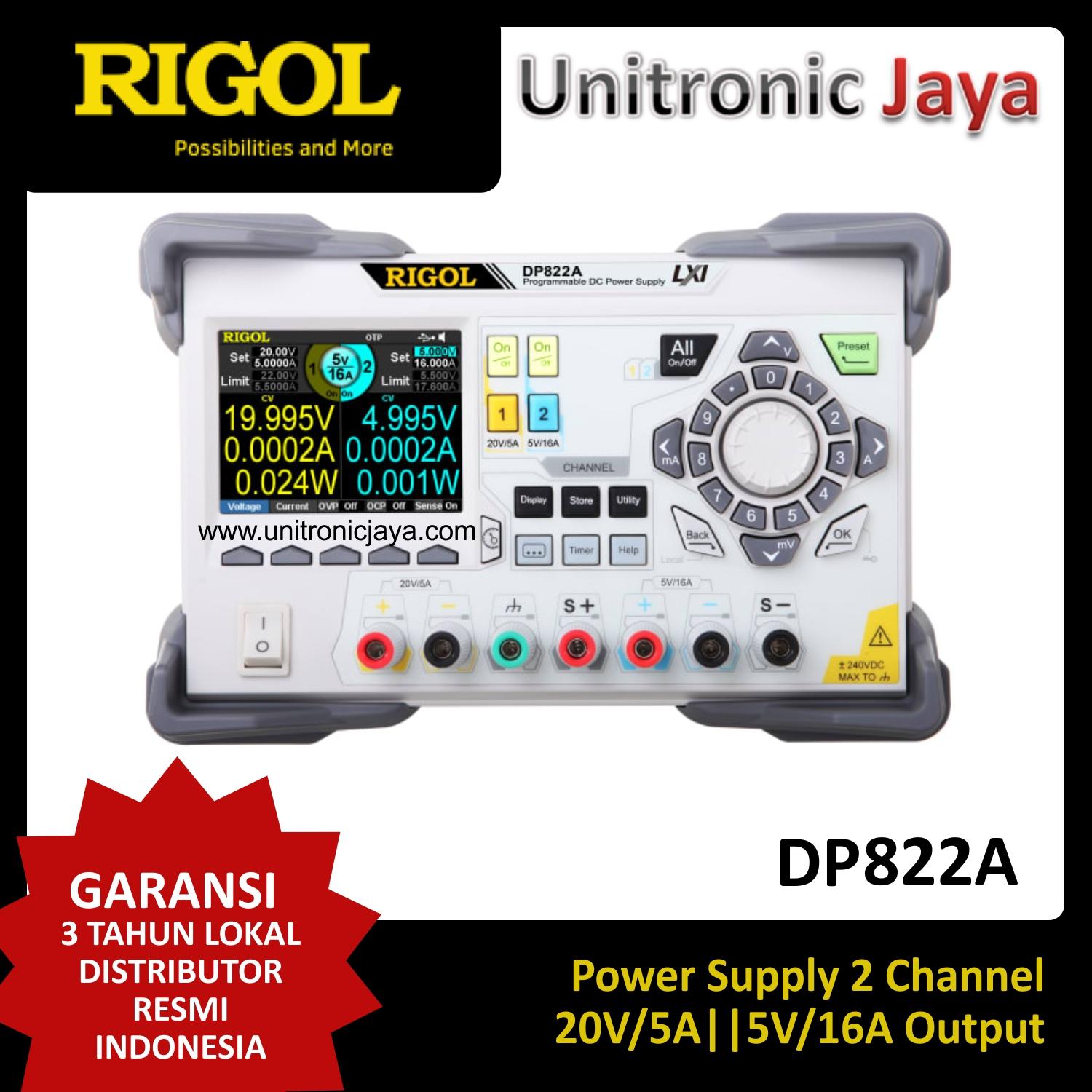 RIGOL DP822A Dual-Channel Programmable DC Power Supply