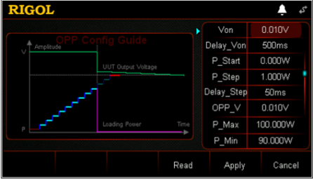 3 Built in application setups for battery testing or Current or Power optimization