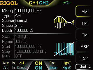Multiple analog & digital modulation